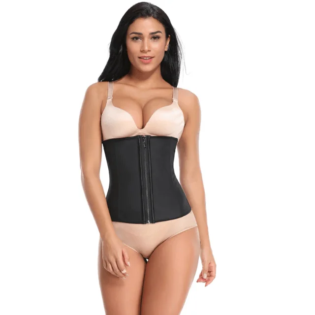 Zip & Hooks Waist Trainer 6 Steel Boned Corset Belt