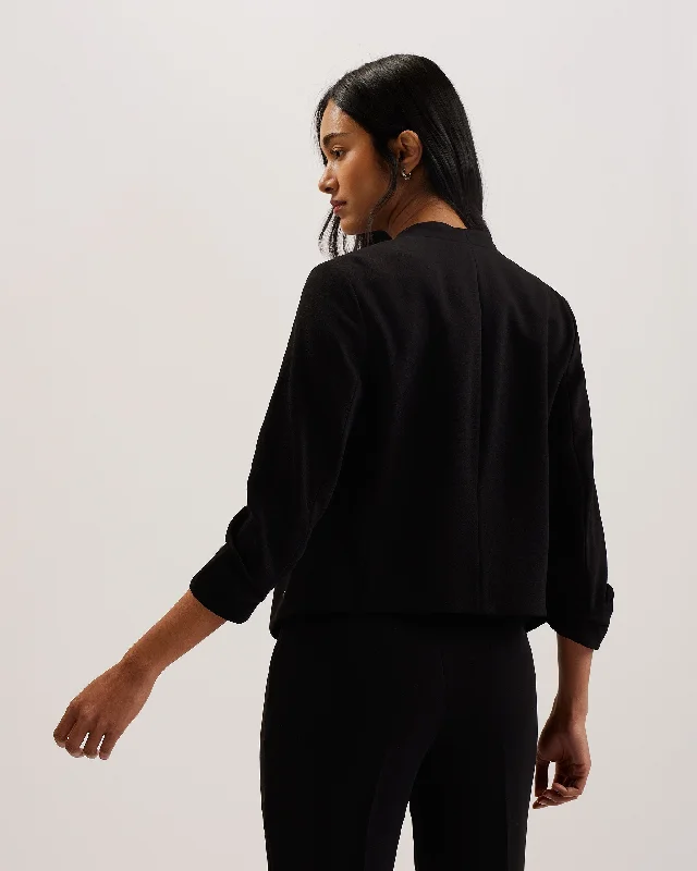 Popsy 3/4 Sleeve Crop Jacket Black