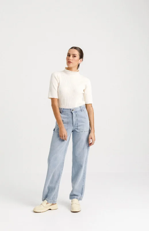 Thing Thing Helpful Jean - Stone Wash Denim