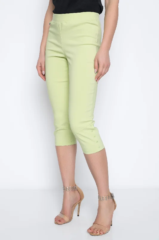 Button Trim Capri