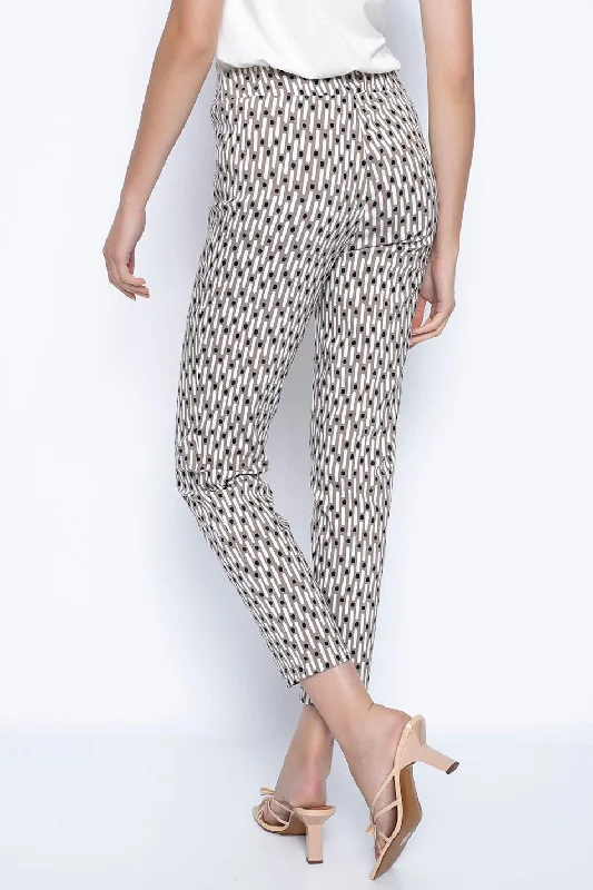 Dot & Dash Pull-On Straight Leg Ankle Pants