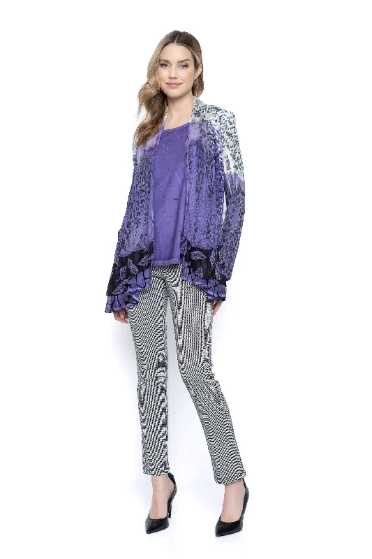 Wave Jacquard Pull-On Slim Leg Pants