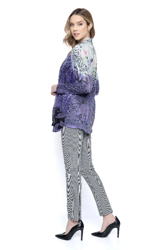 Wave Jacquard Pull-On Slim Leg Pants