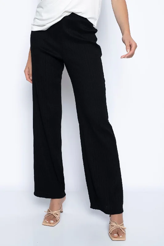 Pull-On Wide-Leg Pants