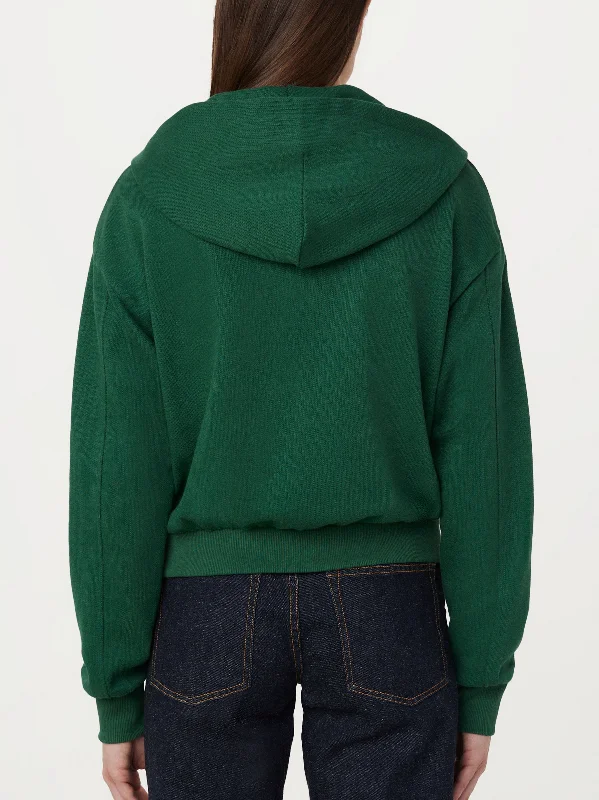 The French Terry Hoodie in Dark Green