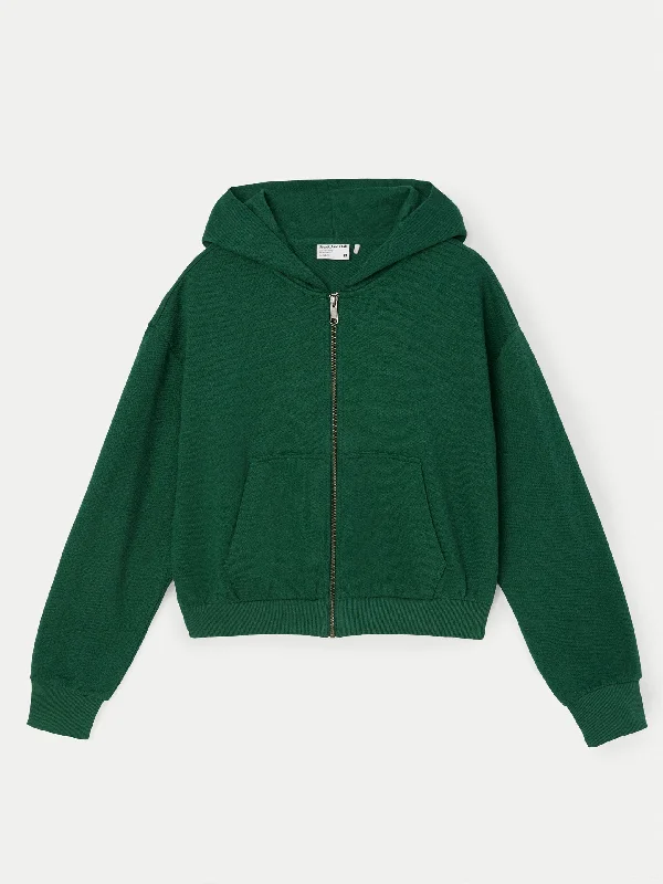 The French Terry Hoodie in Dark Green