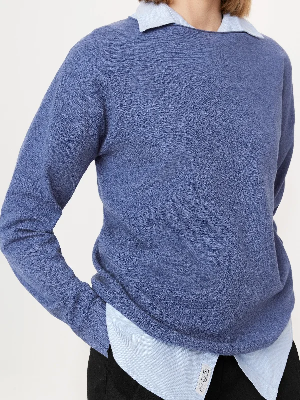 The Lightweight Crewneck Sweater in Cobalt