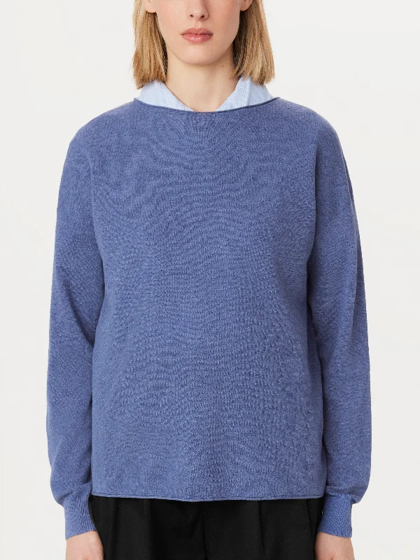 The Lightweight Crewneck Sweater in Cobalt