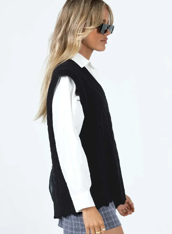 Antonia Sweater Vest Black